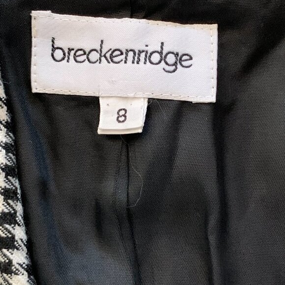 VTG Breckenridge ILGWU Houndstooth Black & White Blazer Sz 8 68G - Picture 7 of 10